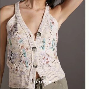 Anthropologie Gardenia Sweater Vest NWT size XL